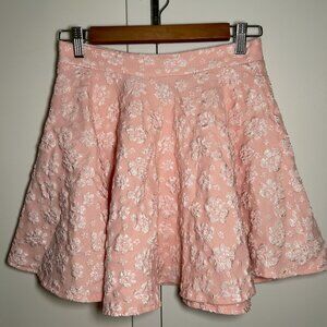 Floral Jacquard Flare Skirt